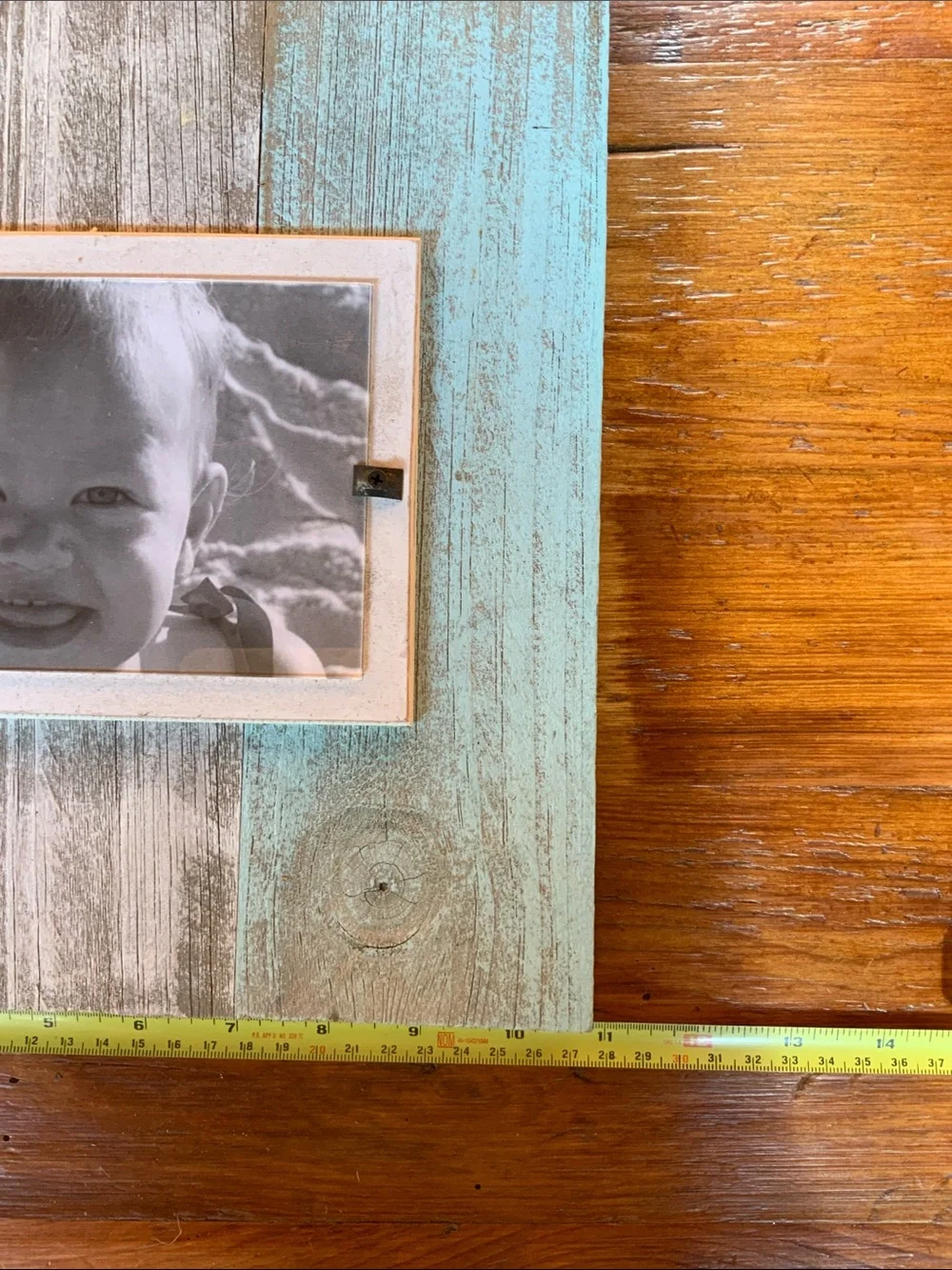 🌱 New Beach Frames Rustic White & Aqua Wood Picture Frame